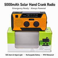Radio d'urgence en gros, directement de l'usine, OEM ODM, logo personnalisé, commande en gros, alimentation solaire et manuelle, banque d'alimentation