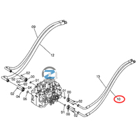 9244235 4626738 Tuyau principal pour excavatrice Hitachi ZX200-3 ZX210-3 ZX210LC-3, tuyau haute pression d'huile hydraulique