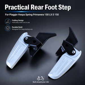 Pédales pliantes pour moto, repose-pieds arrière modifiés, repose-pieds pour <span class=keywords><strong>Piaggio</strong></span> <span class=keywords><strong>Vespa</strong></span> Spring <span class=keywords><strong>Primavera</strong></span> 150 LX S 150 Accessoires - Product Image 2