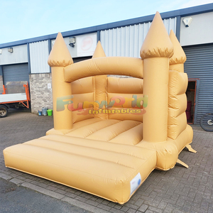 Castillo inflable blanco para niños, brincolín comercial para fiestas al aire libre. - Product Image 6