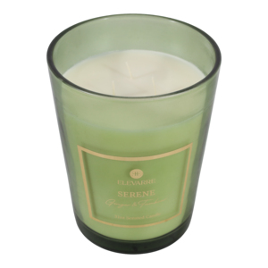 Candela Profumata ELEVARRE Serene 31oz in Barattolo di Vetro con Coperchio, Fragranza Zenzero e Tambour - Product Image 4