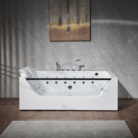 Baignoire de Luxe Intérieure SPA avec Chute d'Eau, Jets Massants et Jacuzzi pour Villa