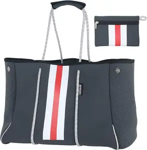 Пользовательский тренд, дизайнерская сумка высокого качества из неопрена для выходных, большая летняя женская сумка через плечо Oem, сумка-тоут, пляжная сумка