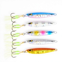 Leurre dur artificiel Luya imprimé triangle en fonte pour pêche en mer, 30g-100g, avec hameçons, vente en gros
