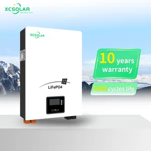 48v 100ah 51.2v 5kwh 10kwh PowerWall 200ah Solaire Power Lithium Batterie Pack Cost Solar House System Energy Storage Battery//