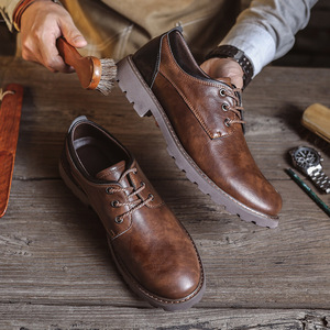 Zapatos Casuales de Cuero Estilo Británico Retro para Hombre, Zapatos Casuales de Negocios, Calzado Moderno Transfronterizo - Product Image 2