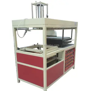 Máquina semiautomática de plástico transparente para caixa de tubo redondo PET, equipamento formador de bolhas de PVC para pequenas produções