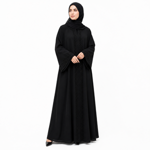 Abaya ZY440 sur mesure, fabriquée à la main, en polyester, élégante, modeste, longue, à manches longues, pour femmes musulmanes. - Product Image 1