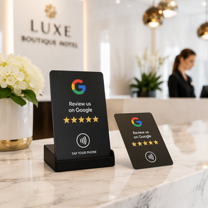 Tarjeta de reseñas de <span class=keywords><strong>Google</strong></span> de plástico programable con código QR, chip NFC, resistente al agua, 13.56MHz, control de acceso - Product Image 5