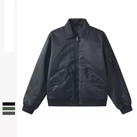 Blouson aviateur vintage pour homme, automne, col montant, fermeture éclair, épais, chaud, écologique, imperméable, 100% nylon polyester, rembourré, décontracté