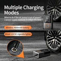 Nouveau compresseur d'air portable sans fil 12V pour voiture, manomètre numérique, moniteur de pression des pneus, matériau ABS, certifié CE, 4000mAh