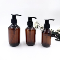 Flacon Personnalisé en Plastique PET de 100ml 200ml 300ml 400ml 500ml Ambré Vert Transparent pour Shampoing ou Huile Capillaire, Avec Pompe Distributrice
