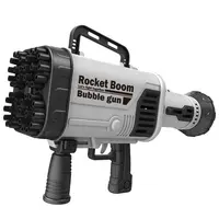 Neues Design 44-Loch Porous Launch Bubble Machine Rocket Boom Bubble Gun Gebläse Automatic Maker Maschine für Kinder im Freien