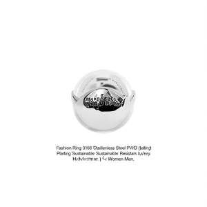 Fashion <b>Ring</b> 316L Stainless Steel PVD Gold Plating Sustainable Resistant Jewelry For Women Men - Product Image 2