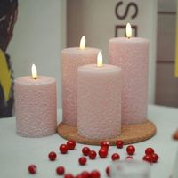 4 pièces, rose, 10 touches, télécommande, bougie LED artificielle, lumière LED scintillante électrique