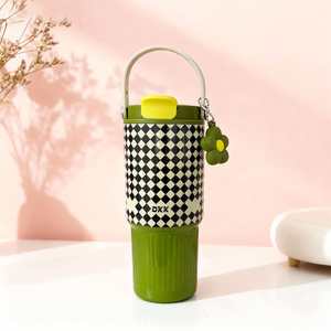 Nouvelle Tasse Isotherme Élégante à Motif Écossais <span class=keywords><strong>de</strong></span> 30 oz Ice Boss avec Paille, Portable, Grande Capacité, en Acier Inoxydable 304 pour Voitures - Product Image 4