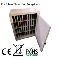 Casier à téléphones portables pour salle de classe, 25, 30, 32, 36, 38 emplacements, en acier, avec serrure à empreinte digitale, armoire portable, personnalisable