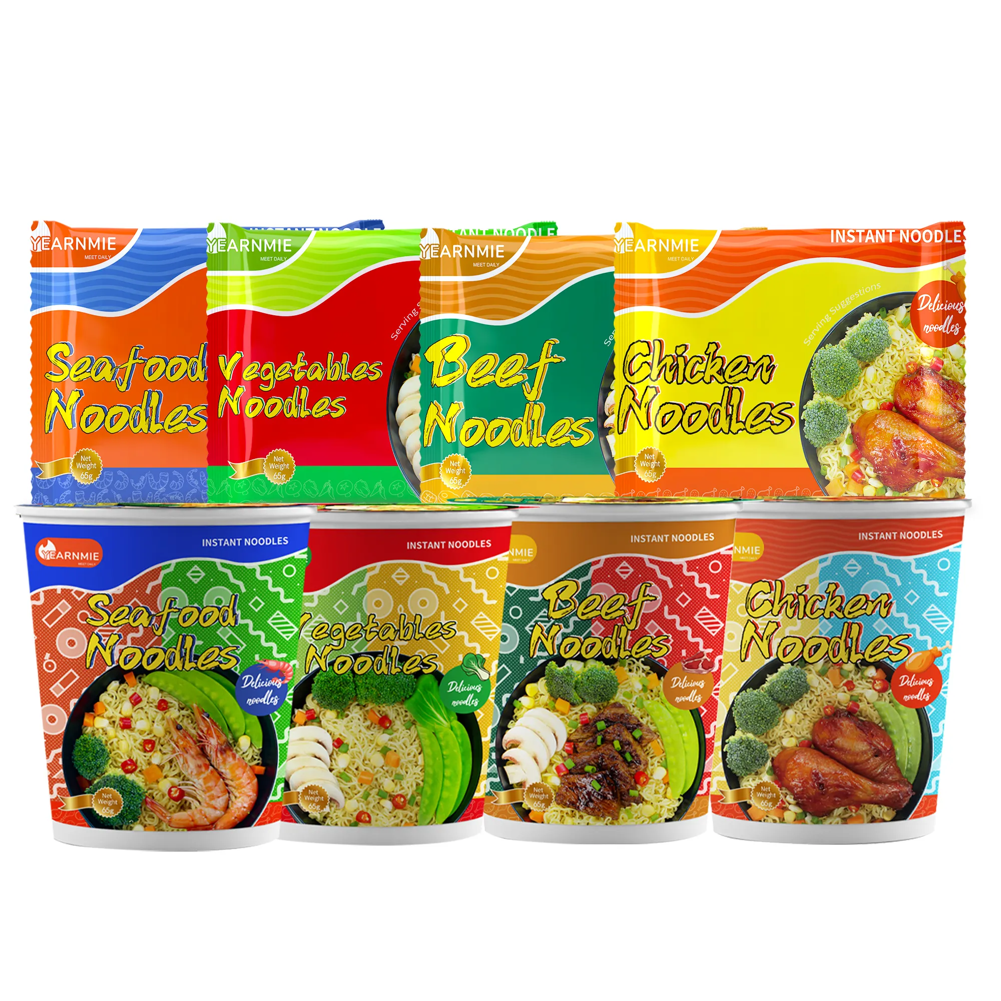 Productie Groothandel Oosterse Smaak Ramen Noodle Halal Roergebakken Indomi Mi Goreng Indonesië Instant Bag Noedelsoep Noedels