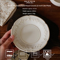 Assiette creuse en céramique gaufrée style Wabi-Sabi rétro, compatible micro-ondes, vaisselle haut de gamme pour la maison, bol à riz, assiette à poisson