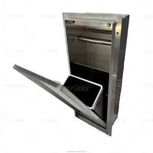 Cubo de basura oculto de acero inoxidable 304, caja de pañuelos, nicho, rollo de papel empotrado oculto <span class=keywords><strong>secreto</strong></span> con acabado cromado para Baño - Product Image 5