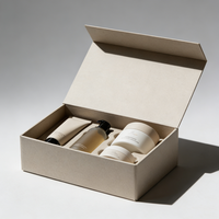 Boîte en papier PR de luxe de haute qualité, personnalisée, recyclable, magnétique, de couleur ivoire, avec un design pliable, impression 4C, emballage cadeau exquis