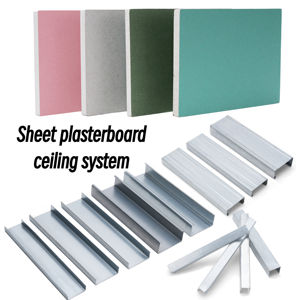 Solution de cloison en plaques de plâtre imperméables à vente directe, ignifuge, face en papier ordinaire, résistant à l'humidité, pour la maison - Product Image 2