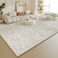 Tapis géométrique en microfibre de polyester, shaggy 3D, design moderne, lavable, jacquard, doux, pelucheux, à poils longs, pour salon