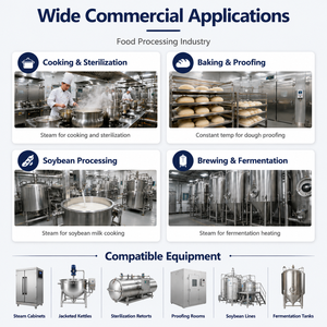 Generatore di Vapore Commerciale JOWIN per Lavorazione Alimentare, 18KW 380V 25 Kg/h, Acciaio Inox 304, Alta Produzione di Vapore per Sterilizzazione Latticini - Product Image 3