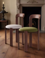 Chaise de salle à manger moderne scandinave dossier coloré en bois massif pour la maison café salon utiliser tabouret de salle à manger pour magasin de thé au lait