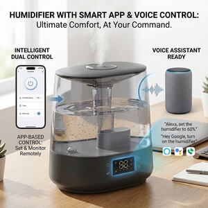 <span class=keywords><strong>Humidificador</strong></span> ultrasónico inteligente ODM OEM de 6L con luz LED y aromaterapia, <span class=keywords><strong>humidificador</strong></span> de aire con sensor de humedad para el hogar y habitaciones grandes - Product Image 2