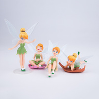 Personnalisable 6 pièces/ensemble mignon joli accessoire jouet cadeau jardin minuscules personnes Terrarium Miniature fées Mini fée ange danse Figurines