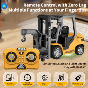 Juego de Montacargas y Camión Volquete de Aleación en Miniatura 1:64 con Control Remoto, Vehículo de Ingeniería, Juguetes de Coches RC con Música y Luces, Aprendizaje STEM - Product Image 6