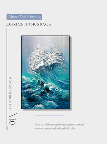 Pintado a mano moderno Villa <span class=keywords><strong>Toscana</strong></span> arte playa jardín paisaje mediterráneo pinturas al óleo - Product Image 5