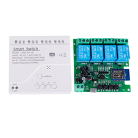 Module de relais intelligent, commutateur WiFi, domotique, 4CH, 12V, 7-32V AC, 220V, télécommande RF433Mhz, interrupteur d'éclairage, fonctionne avec Tuya Alexa