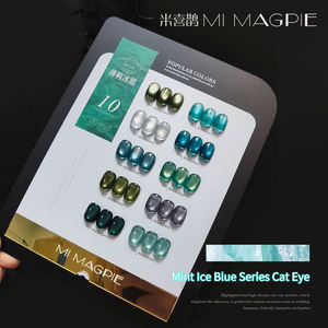 Amber Luxury Cat Eye UV Gel <b>Nail</b> Polish Magnet Bottle-Non-Toxic Vegan Eco-Friendly Hema-Free Long Lasting AILANUO 10 Colors - Product Image 2