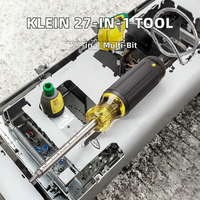 Jeu de tournevis anti-effraction multi-embouts en acier inoxydable Klein Tools 32307, outil 27-en-1, embouts Torx, hexagonaux, Torq, clé à molette, embouts à écrou de 1/4 pouce
