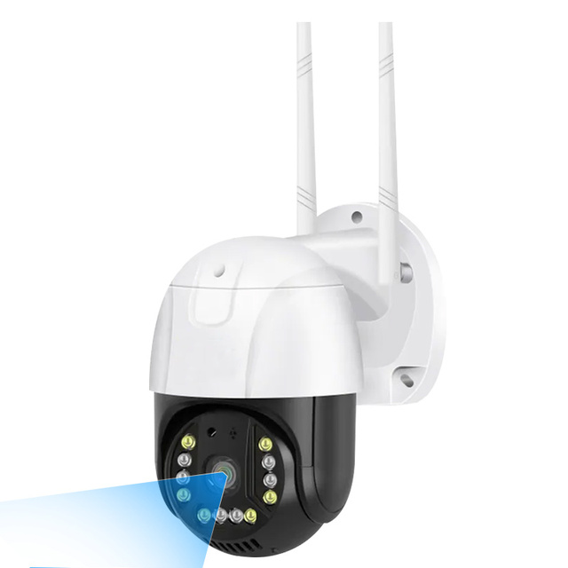 Classic PTZ Dome IP Security Camera <10xZoom Night Vision Two Way Audio AI Human Detection 4G/WiFi Waterproof SD Slot CMOS Cloud