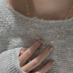 Collar de Plata S925 con Cristal Blanco y Diseño de Cielo Estrellado, Estilo Vintage, Simple y Moderno, Cadena para Clavícula - Product Image 3