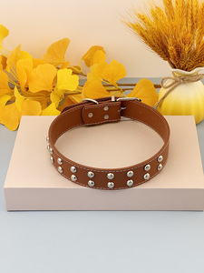 Hondenriem van leder op maat, met snelontgrendelingsknop, professionele rivets, voor kleine & middelgrote honden, modieus, alle seizoenen - Product Image 6