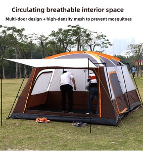 Tienda de campaña grande de tela Oxford impermeable portátil <span class=keywords><strong>para</strong></span> 3-10 personas con dos habitaciones al aire libre y una <span class=keywords><strong>sala</strong></span> de estar <span class=keywords><strong>para</strong></span> fiesta familiar - Product Image 4