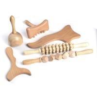 Outils de grattage outils de Massage de thérapie du bois ensemble de Guasha rouleau de Massage en bois à main