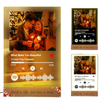 Plaque Spotify en acrylique personnalisée écologique Personnalisez la plaque en acrylique avec votre chanson et votre photo préférées