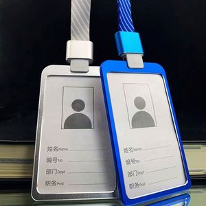 Custom Aluminum Alloy <b>ID</b> Credit Name Card Badge <b>Holder</b> Cover Metal Zinc Alloy Business Card <b>Holder</b> for Company - Product Image 6