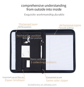 A4 Kích thước vải Oxford padfolio thư mục, vải màu xanh A4 tài liệu thư mục túi, màu xanh lá cây padfolio danh mục đầu tư 600D <span class=keywords><strong>Polyester</strong></span> - Product Image 5