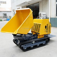 360-Grad-Drehbarer Benzinbetriebener Mini-Raupendumper mit Hydraulikschaufel 594dm Schaufelkapazität 20° Steigfähigkeit