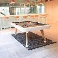 Table de billard 8 ou 9 boules en bois massif, design élégant, prix d'usine, avec accessoires gratuits et éclairage LED