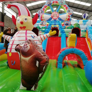 Château gonflable géant commercial d'<span class=keywords><strong>extérieur</strong></span> sur le thème des animaux avec souffleur, en PVC, taille personnalisable - Product Image 1