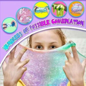 Bulk <b>Tie</b>-<b>Dye</b> Clay Galaxy Soft Slime Making <b>Kit</b> Educational Playdough Slime Machine Activator Kids' Jelly Charms Bulk Clay for - Product Image 2