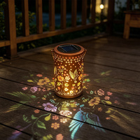Luces Solares Decorativas para Jardín, Lámpara Metálica Colgante con Diseño Único de Colibrí, para Regalo, Venta al por Menor, Marca Privada