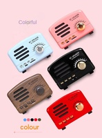 Série créative rétro portable sans fil pour Bluetooth USB TF FM Radio LED Microphone Design classique Haut-parleur parfait